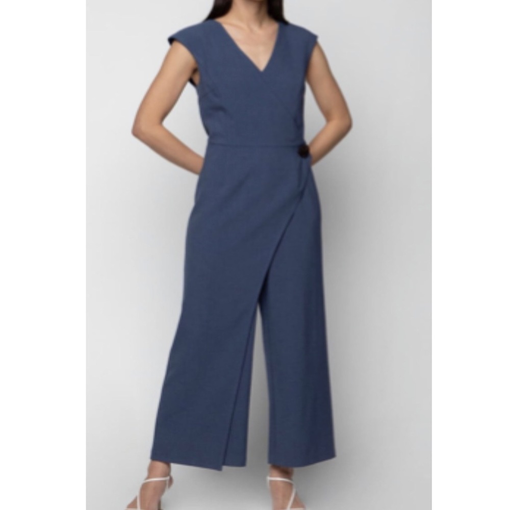 Oak + Fort blue jumpsuit
